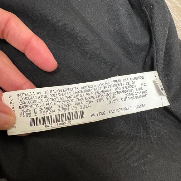 Zara Black Leather Jacket moto gold hardware zipper - Picture 10 of 10